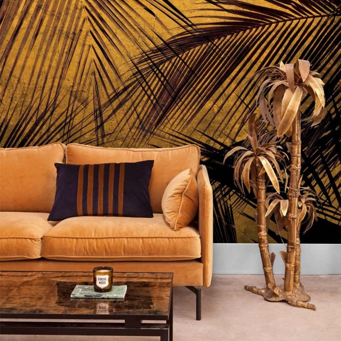 Mural Palms Gold Mural Palms Gold
