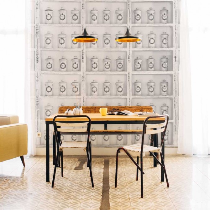 Mural Apotheka White Mural Apotheka White