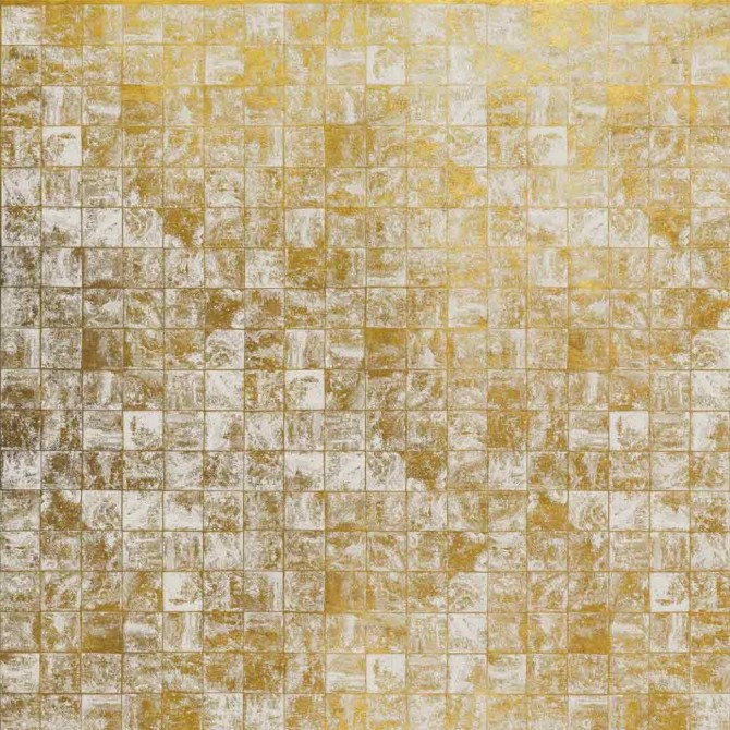 Mural Waves Tiles Gold