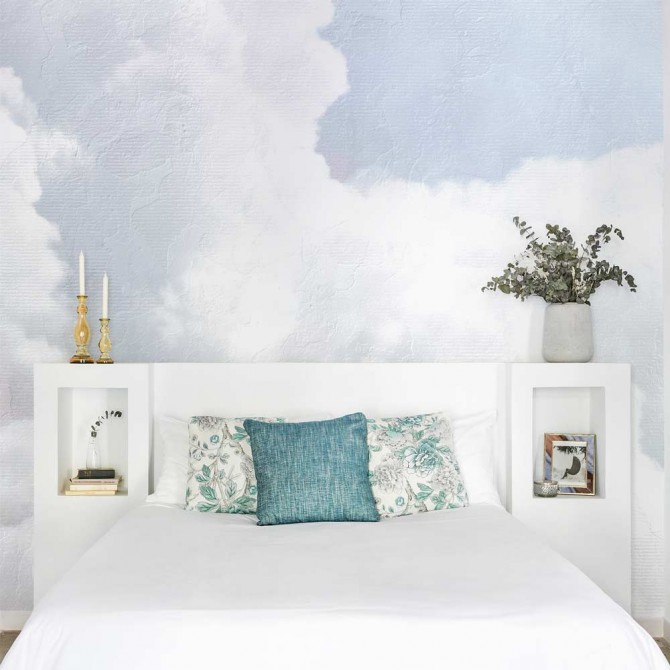 Mural Clouds Light Blue